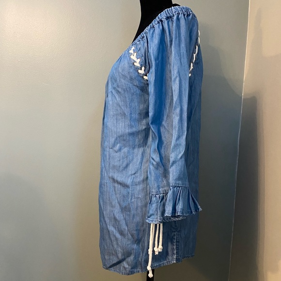 Denim Lace Up Tunic - Billy T - Picture 8 of 15